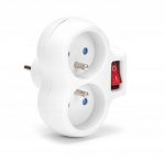 Montis Mt148-wh dvigubas tinklo adapteris su jungikliu
