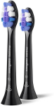 Elektrinio dantų &scaron;epetėlio antgalis Philips Elektrinė dantų &scaron;epetėlio galvutė HX6052/88, 2 vnt., juoda, ekstra mink&scaron;ti &scaron;eriai, 3 mėnesių keitimas