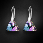 Sidabriniai auskarai moterims DiamondSky &bdquo;Osiris (Vitrail Light)&ldquo; su Swarovski kristalais