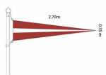 Latvijos valstybės vėliavos vimpelas 2,7x0,35m