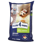 CLUB 4 PAWS Premium pilnavertis sausas pa&scaron;aras suaugusiems, mažos veislės &scaron;unims, 14kg