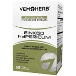Maisto papildas VemoHerb Ginkgo Hypericum Ginkmedžio lapų ekstrakto ir jonažolės ekstrakto junginys, 60 kaps.