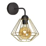 Sieninis &scaron;viestuvas LUPO BLACK/GOLD 1xE27