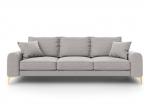 Trivietė sofa Mazzini Sofas Madara 237 cm, &scaron;viesiai pilka