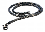 Bico "Snake" juodos grandinės karoliai (F14 juoda) 4mm 5/32&Prime;