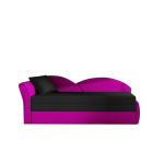 Sofa - lova NORE Aga, violetinė/juoda