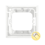 "Ospel Aria gold" - ap&scaron;vietimo elementas LED trigubiems jungikliams ZP-4UG, biały