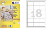 Avery etiketės 64x45mm baltos, A4 formatas (1800 vnt.)