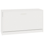 Suoliukas batams vidaXL, Mediena, 80x24x45cm, balta blizgi spalva