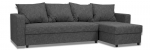 Kampinė sofa Lugan+ XL Tamsiai pilka