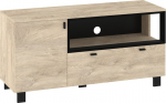TV staliukas Meblocross Vegas, 60x120x42 cm, juoda/smėlio