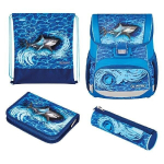 Mokyklinė kuprinė Herlitz Loop Plus Blue Shark, 16 l