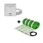 Grindinio &scaron;ildymo tinklelis Wellmo MAT, 150 W + neprogramuojamas termostatas Feelspot WTH71.36,2 m&sup2;