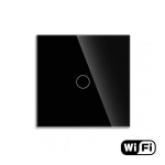 WiFi vienpolis sensorinis jungiklis Feelspot, juodas 600W,WiFi vienpolis sensorinis jungiklis Feelspot, juodas 600W