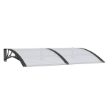 vidaXL Stogelis durims, juodos spalvos, 150x100cm, polikarbonatas