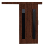 Stumdomos durys ni&scaron;ai ADRK Furniture Hers 96, rudos