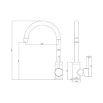 Rousseau Kitchen mixer K&oslash;ben - Without shower - Black