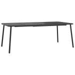 vidaXL Sodo stalas, antracito spalvos, 200x100x71cm, plienas