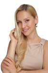 JwL Luxury Pearls Sidabriniai apskritimo auskarai su tikrais baltais perlais JL0633 sJL0633