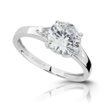 Modesi Sidabrinis sužadėtuvių žiedas JA17247CZ, Clear