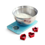 Skaitmeninės virtuvinės svarstyklės Brabantia Essential Passion Blue, 5 kg talpa + 1,6 l dubuo