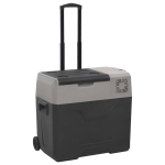 &Scaron;altdėžė su ratukais ir adapteriu VidaXL, 50l, juoda