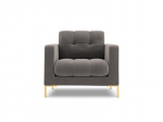 Fotelis Cosmopolitan Design Bali 1S-V, pilkas/auksinės spalvos