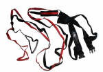 Greičio treniruočių diržas Yakimasport, 270 cm, juodas/raudonas
