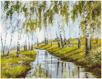 Tapyba pagal skaičius Pavasario la&scaron;ai, 40x50 cm