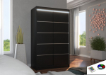 Spinta ADRK Furniture su LED ap&scaron;vietimu Benisso 120, juoda