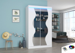 Spinta ADRK Furniture su LED ap&scaron;vietimu Oswald 120, balta