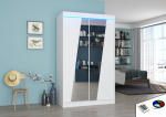 Spinta ADRK Furniture su LED ap&scaron;vietimu Texas 120, balta