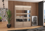 Spinta ADRK Furniture su LED ap&scaron;vietimu Florento 150, ruda