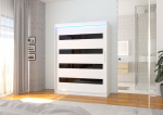 Spinta ADRK Furniture su LED ap&scaron;vietimu Martinez 150, balta