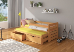 Vaiki&scaron;ka lova ADRK Furniture Tomi su &scaron;onine apsauga, 80x180 cm, ruda