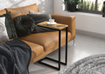 &Scaron;oninis staliukas ADRK Furniture Spark, 62x30x40 cm, rudas/juodas