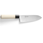 Japoni&scaron;kas Santoku peilis su medine rankena 165 mm, plienas