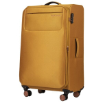 Didelis lagaminas WINGS TRN01, GELTONA/ORANŽINĖ ant 4 ratų, registruotas bagažas, mink&scaron;ta, itin lengva teleskopinė rankena, kodinė spyna