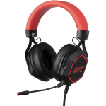 Ausinės žaidimams UFC Pro Konix, 7.1 erdvinis garsas, juodos-raudonos
