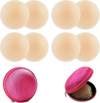 Silikoniniai spenelių užvalkalai RIFNY 8 cm, 4 poros, smėlio spalvos, Universalus
