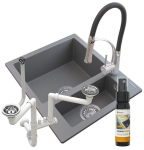 Kriauklė virtuvės mai&scaron;ytuvas Granitan rinkinys