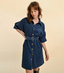 Moteri&scaron;ka suknelė Molly Bracken T1526CN*01, tamsiai mėlyna