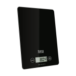 Stiklinės virtuvinės svarstyklės, juodos