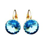 Auskarai &bdquo;Klaris II&ldquo; (Aquamarine Blue)" su Swarovskio kristalais DS03A243