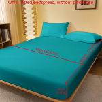 1 vnt. Raudona Mink&scaron;ta Tampri Paklodė Be Užvalkalo., JC vieno sluoksnio paklodė - ežero mėlyna