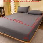 1 vnt. Raudona Mink&scaron;ta Tampri Paklodė Be Užvalkalo., JC Single Layer Fitted Sheet-tamsiai pilka