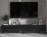 TV Spintelė Meble Lindner Juoda Matinė Metalinis Rėmas 220 cm