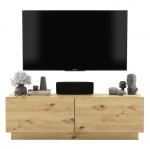TV spintelė Meble Lindner 120 cm ąžuolas artisan matinis, cokolis