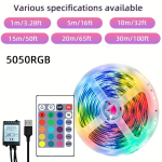 USB RGB LED juostų rinkinys, 5M/16FT