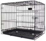 Metalinis gyvūnų transportavimo narvas Hippie Pet, 107x59x79 cm, juodas